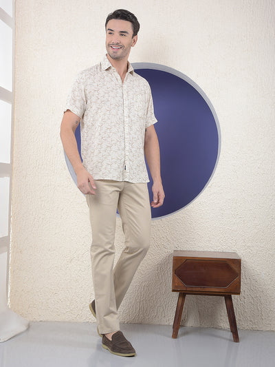 Classic Sand Beige Straight Trouser