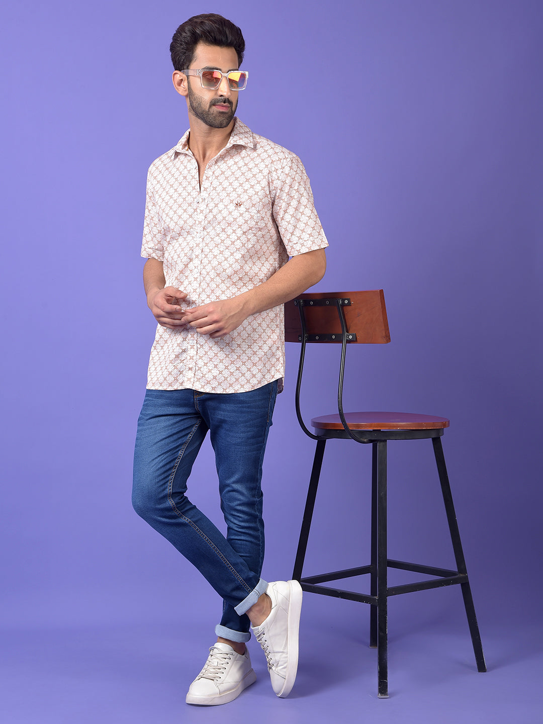 Red Printed Shirt