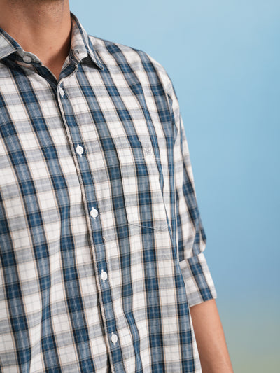 Green Checked 100% Cotton Shirt