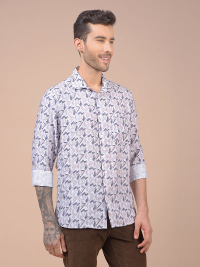 Purple Printed Shirt