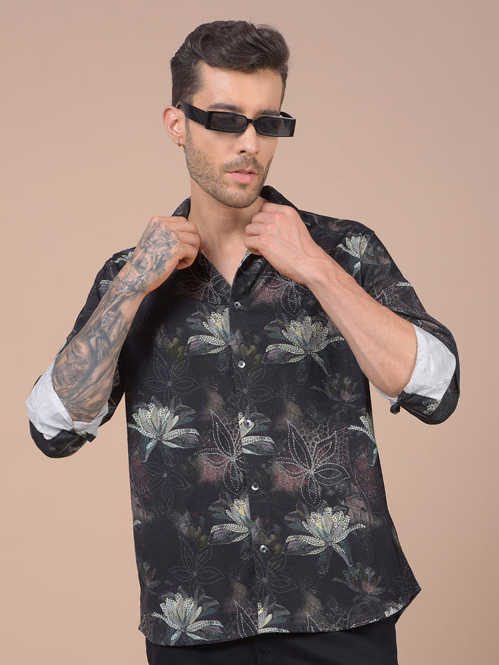Multi-Color Floral Print 100% Cotton Shirt