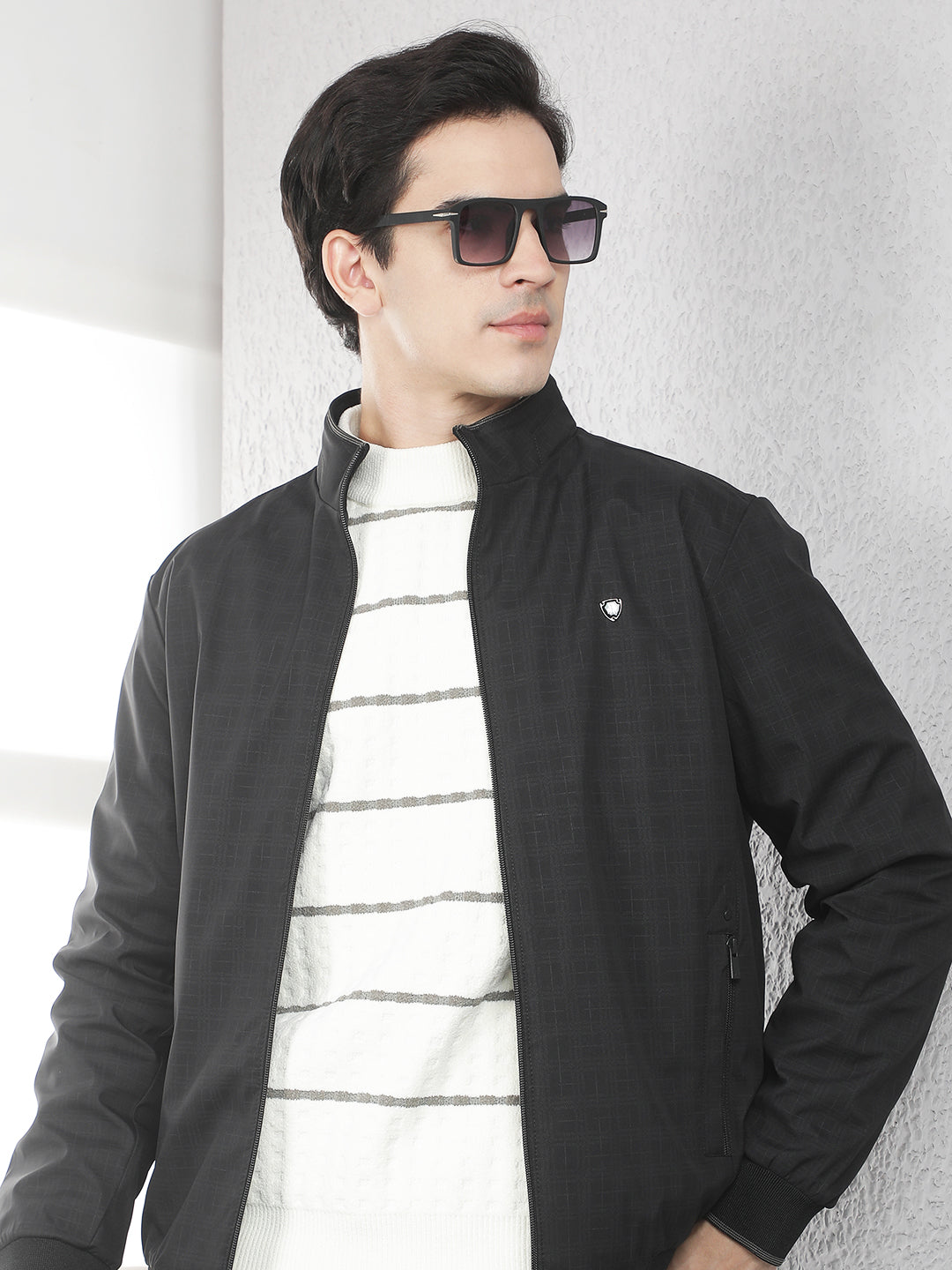 Relaxed Void Black Checked Jacket