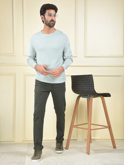 Oversized Green Jacquard Sweater