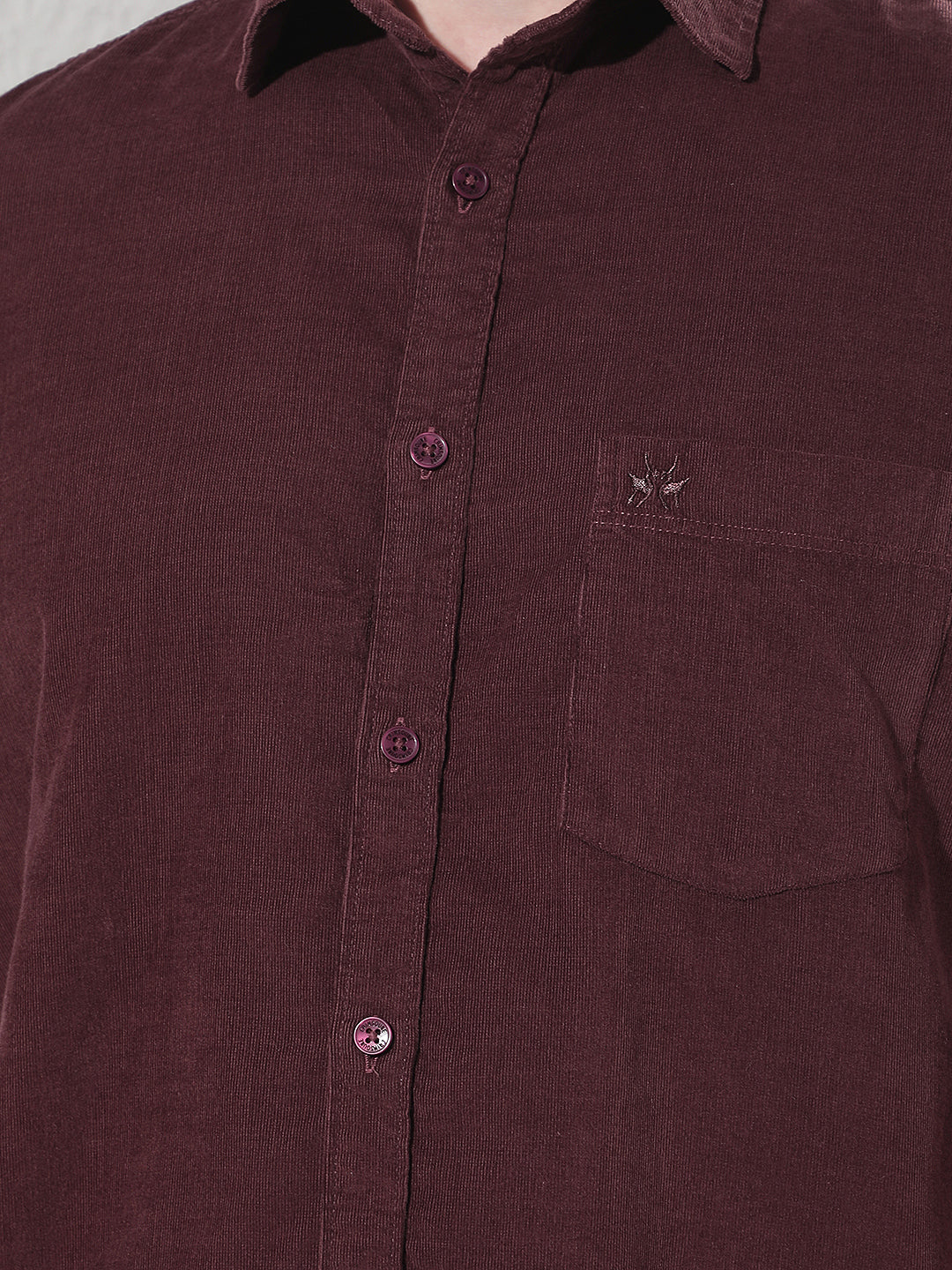 Classic Rich Wine Corduroy Shirt
