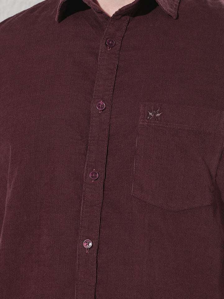 Classic Rich Wine Corduroy Shirt