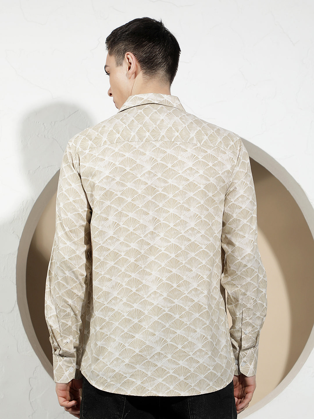 Modern Warm Tan Printed Shirt