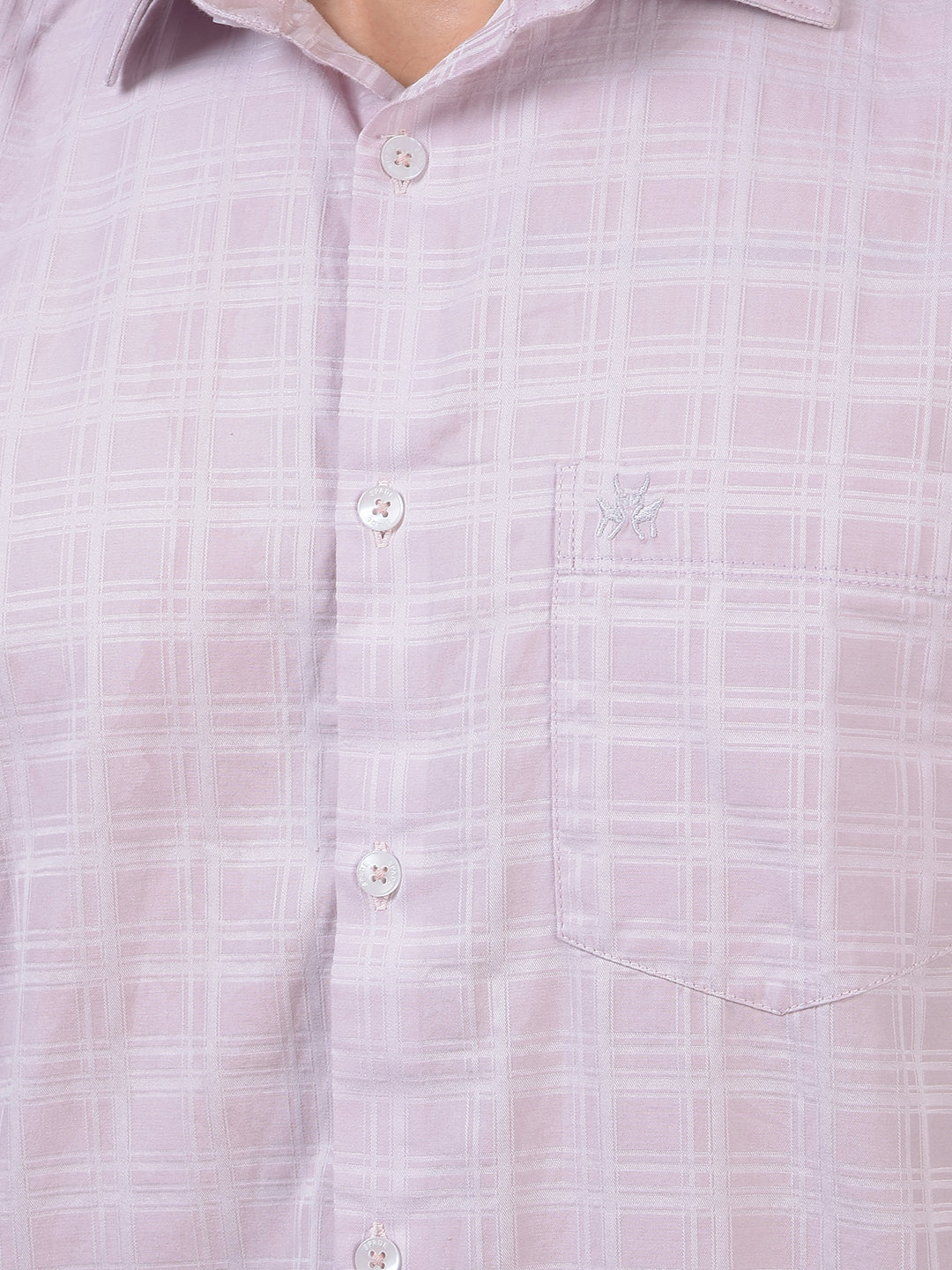Pink Checked 100% Cotton Shirt