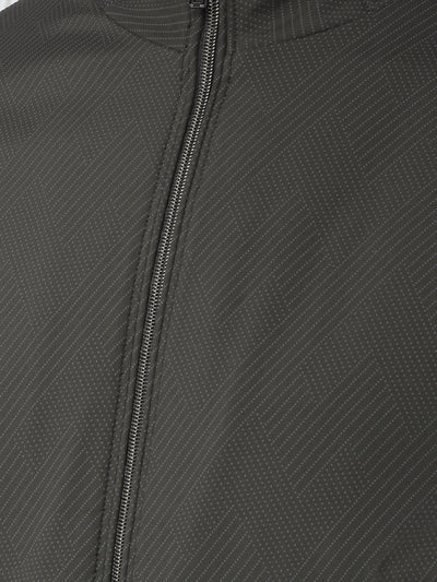 Black Printed Puffer Jacket