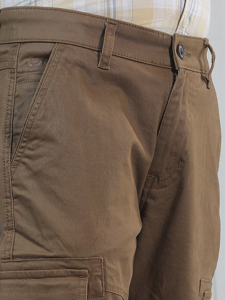 Structured Tan Khaki Cargo Trousers