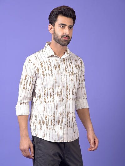 Brown Printed Shirt