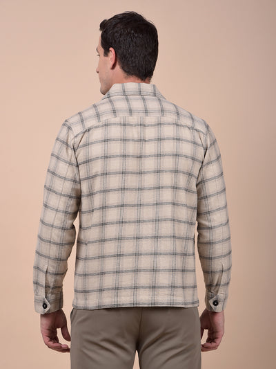 Yellow Checked 100% Cotton Shirt