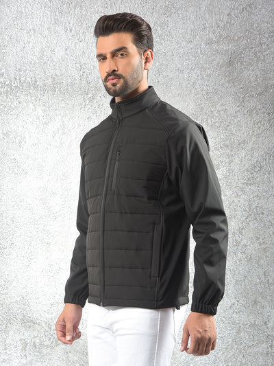 Contemporary Cut Black Puffer Jacket