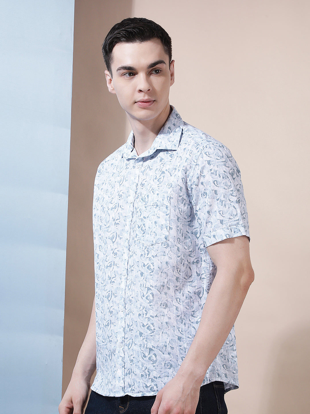 Fine Blue Printed Shirt