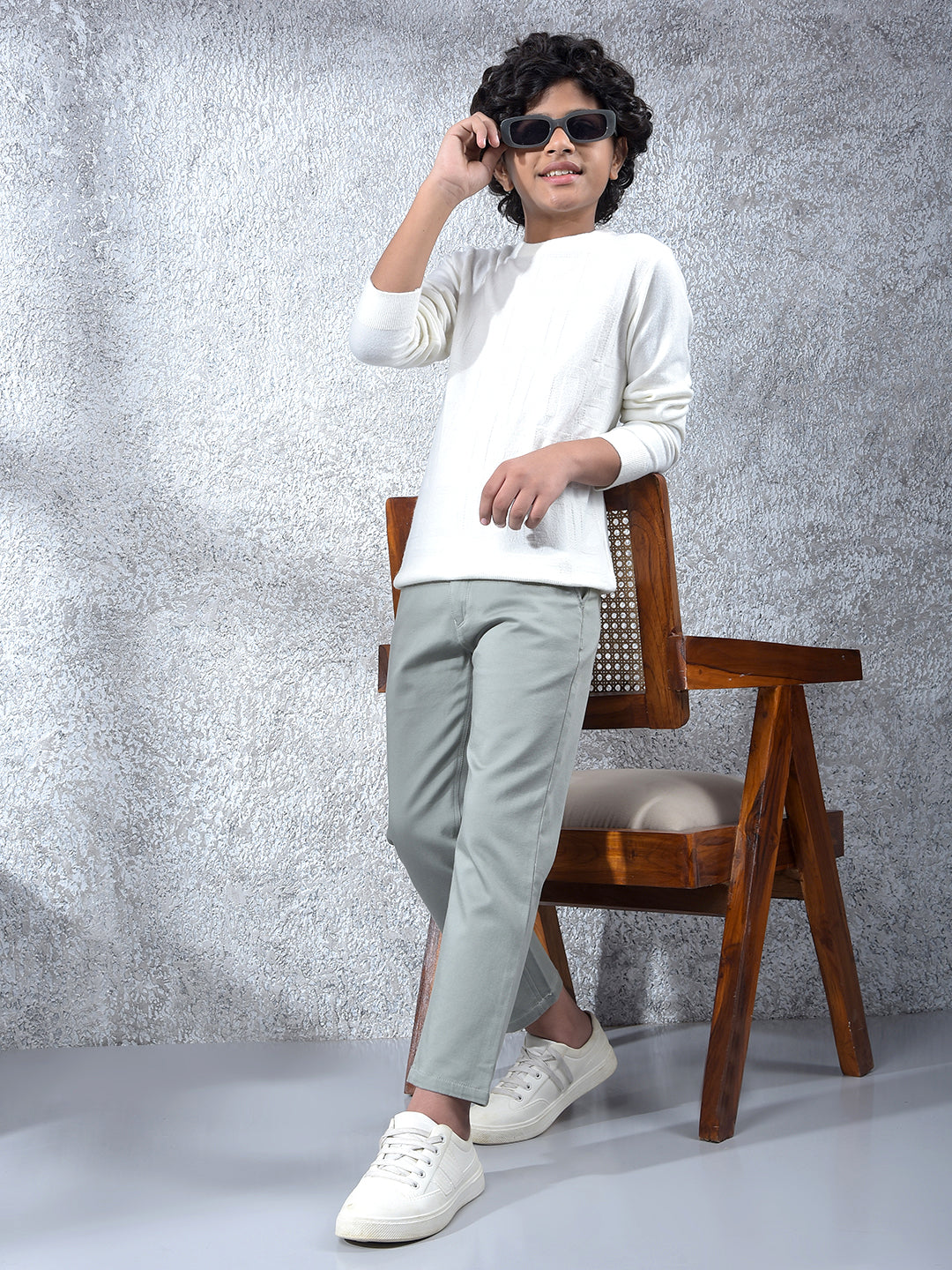 Off White Jacquard Sweater