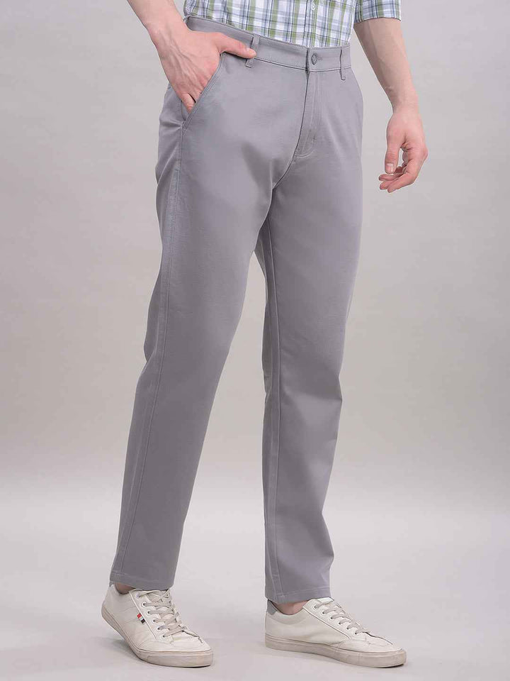 Grey Chinos Trousers
