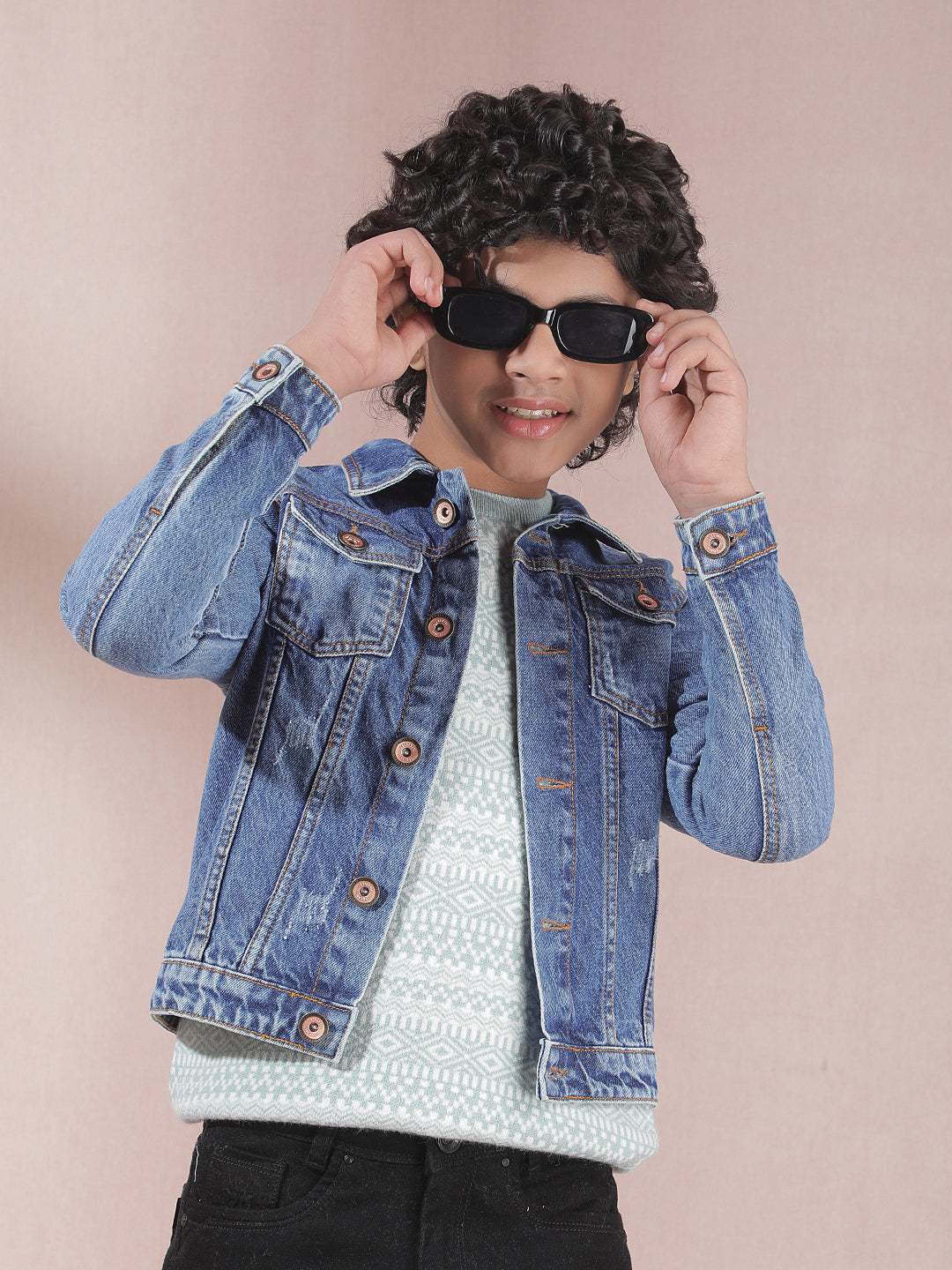 Chic Blue 100% Cotton Jeans