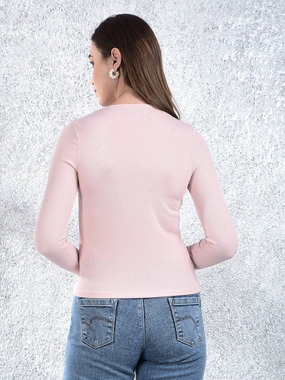 Blush Pink Ribbed Tee