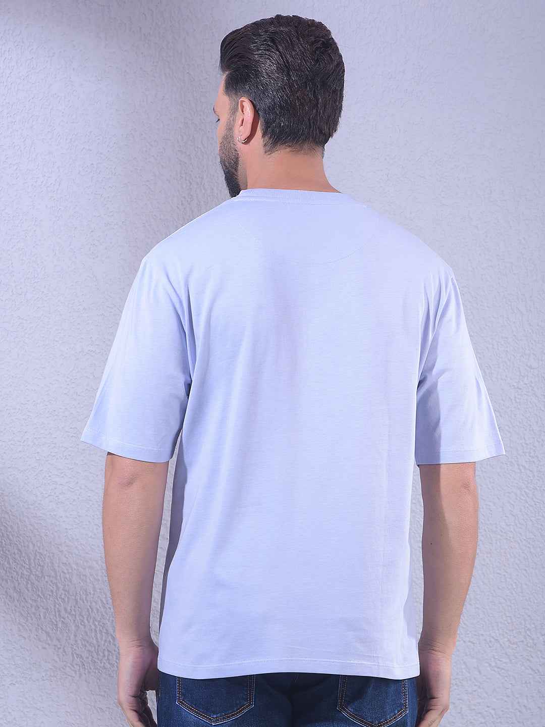 Purple 100% Cotton Oversize Brand Logo T-Shirt