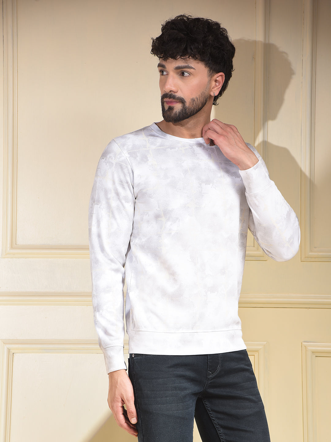 Off White Printed Sweatshirt
