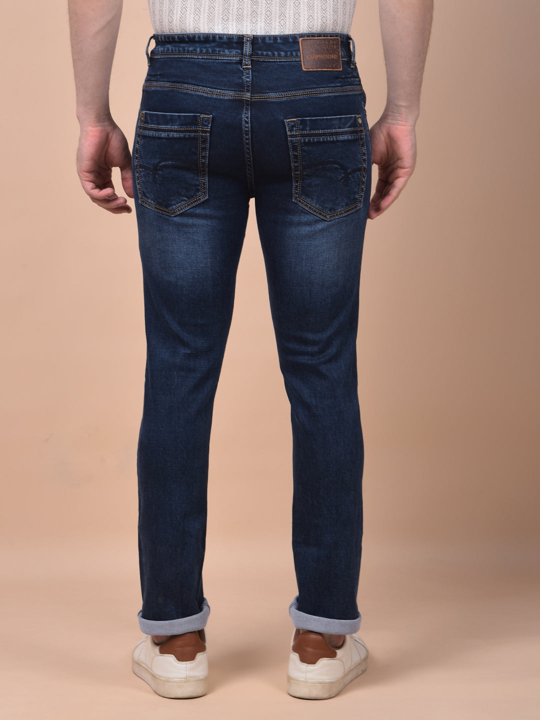 Tailored Trim Navy Blue Jeans