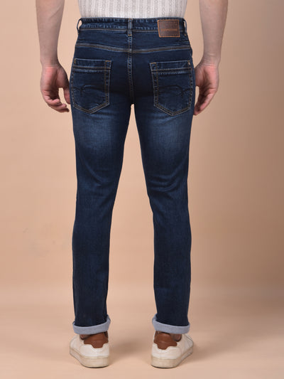 Tailored Trim Navy Blue Jeans