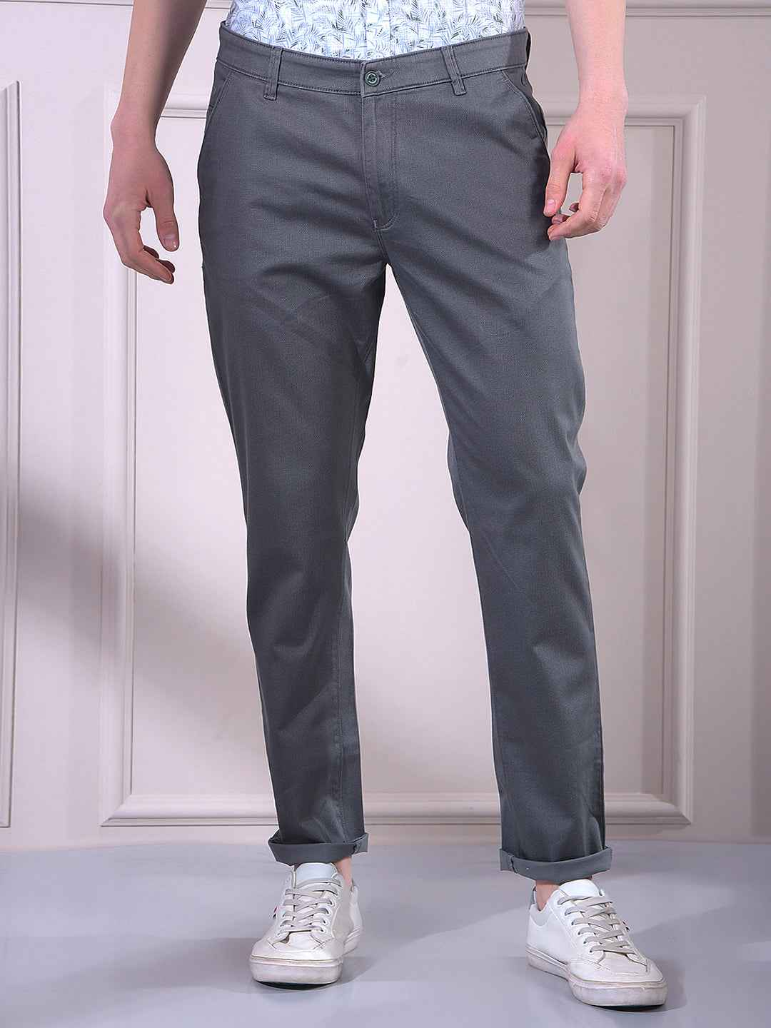 Grey Chinos Trousers