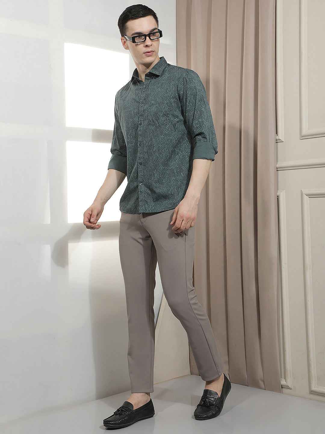 Soft Beige Knitted Comfort Trousers