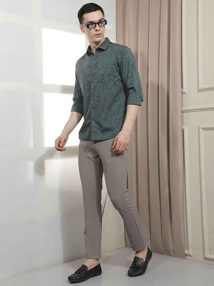 Soft Beige Knitted Comfort Trousers