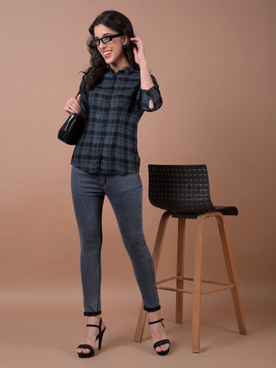 Forest Green Soft Check Shirt