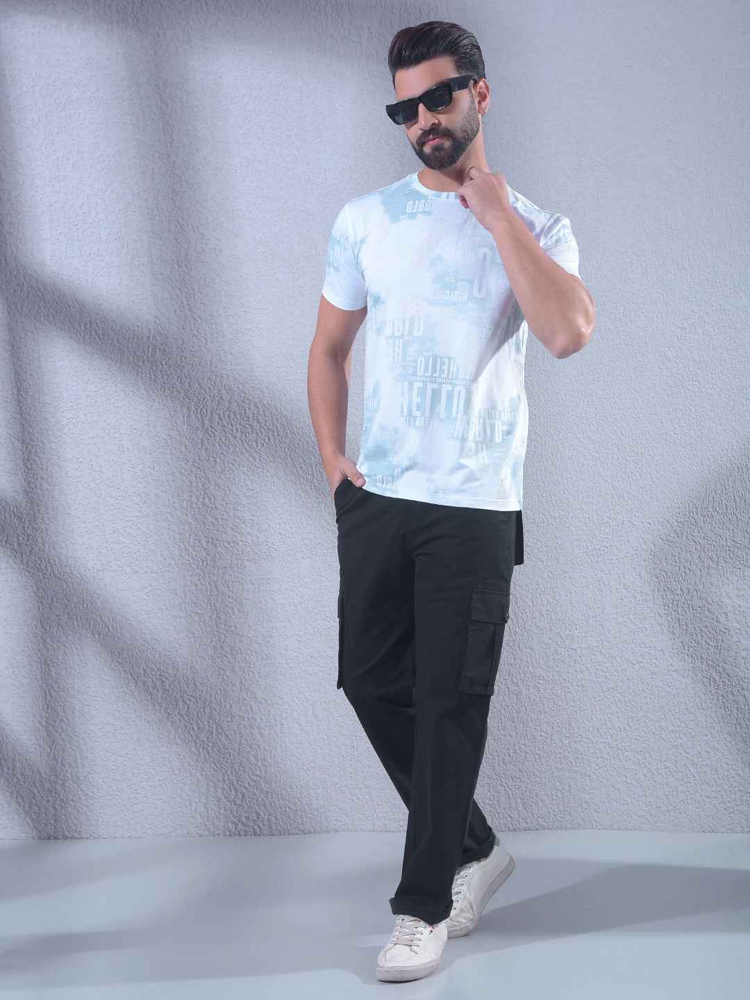 Green Typographic Print T-Shirt