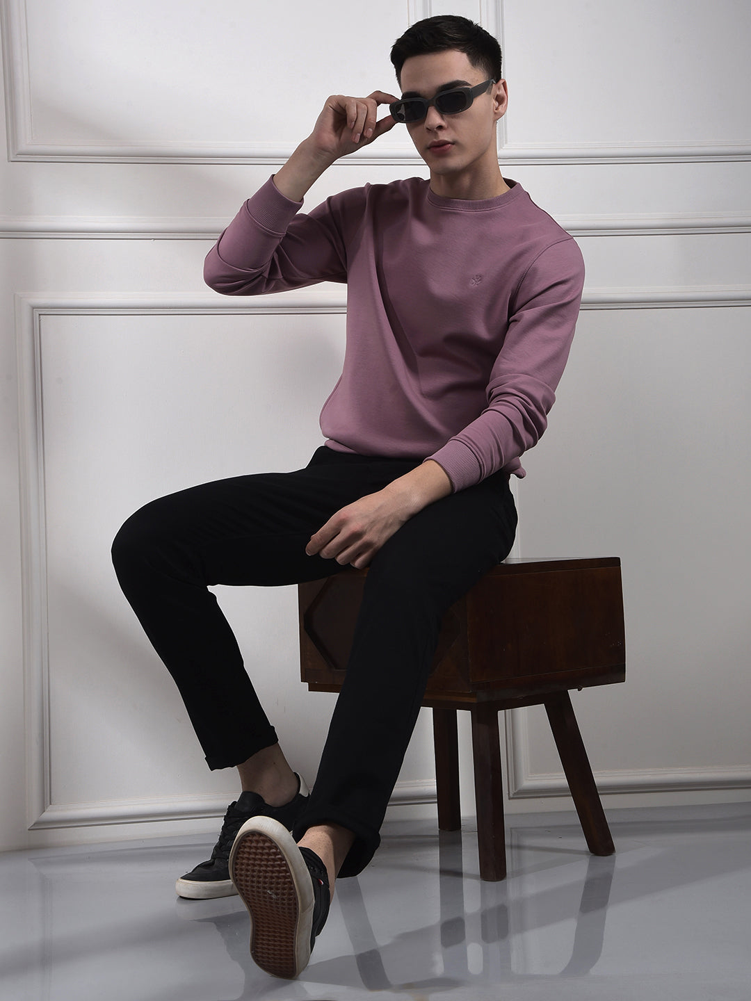 Modern Black Comfort Trousers