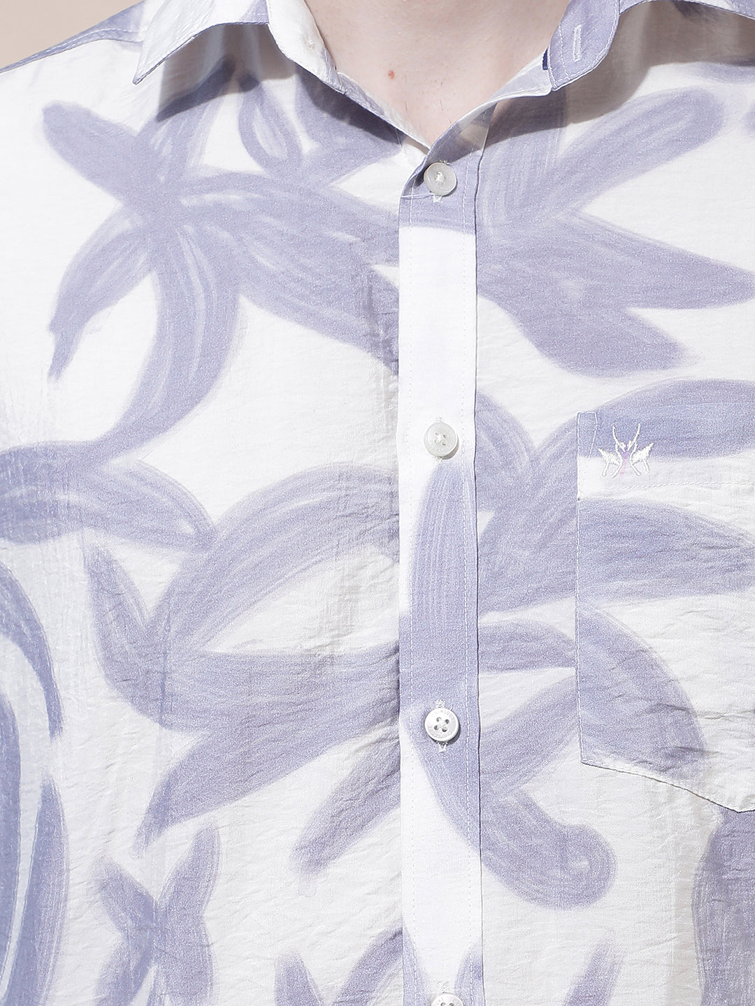 Purple Floral Printed Shirt