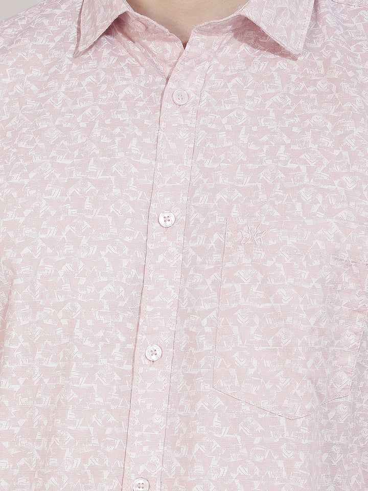 Pink Abstract Print Shirt
