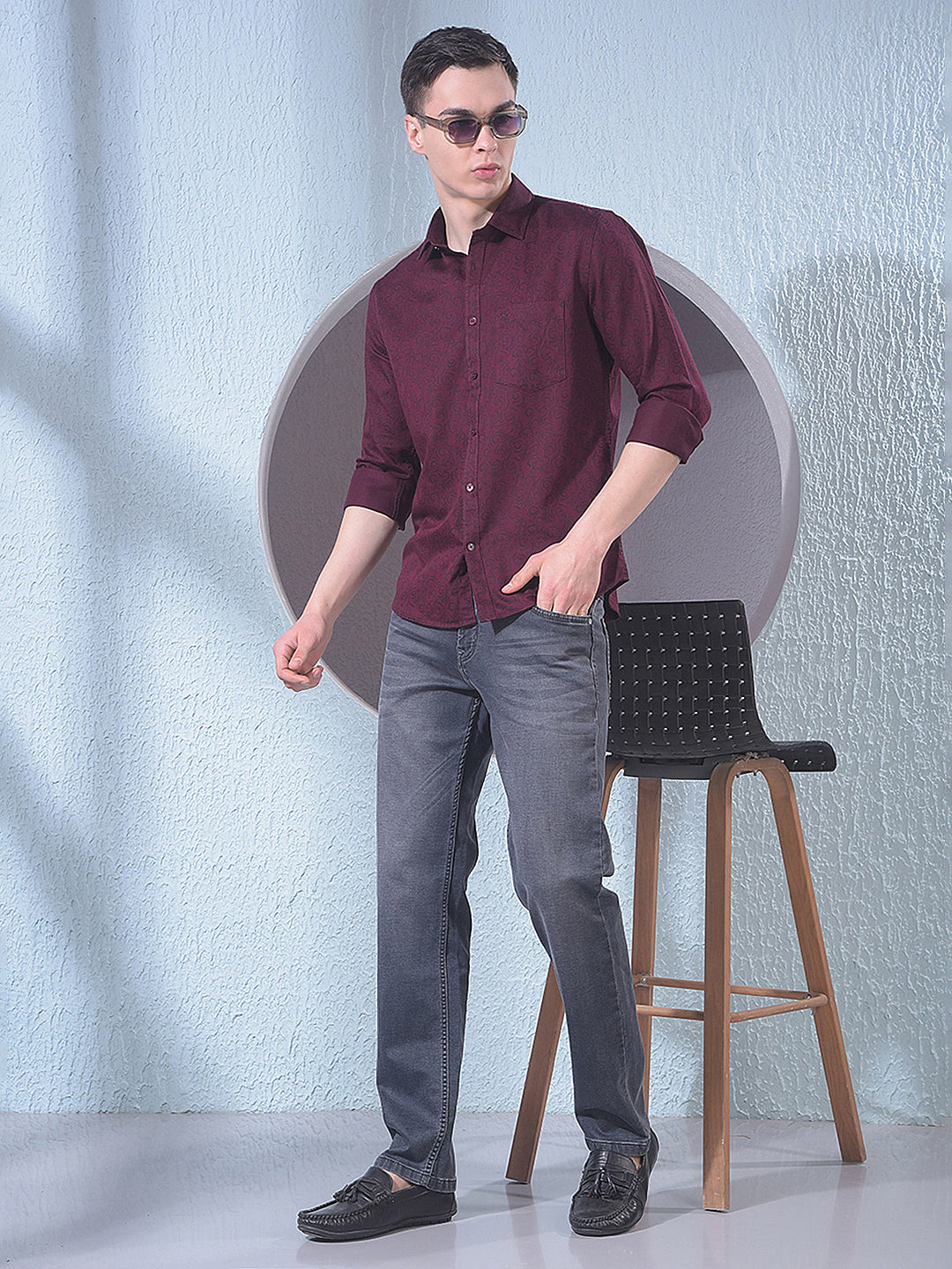 Modern Wine Printed Shirt