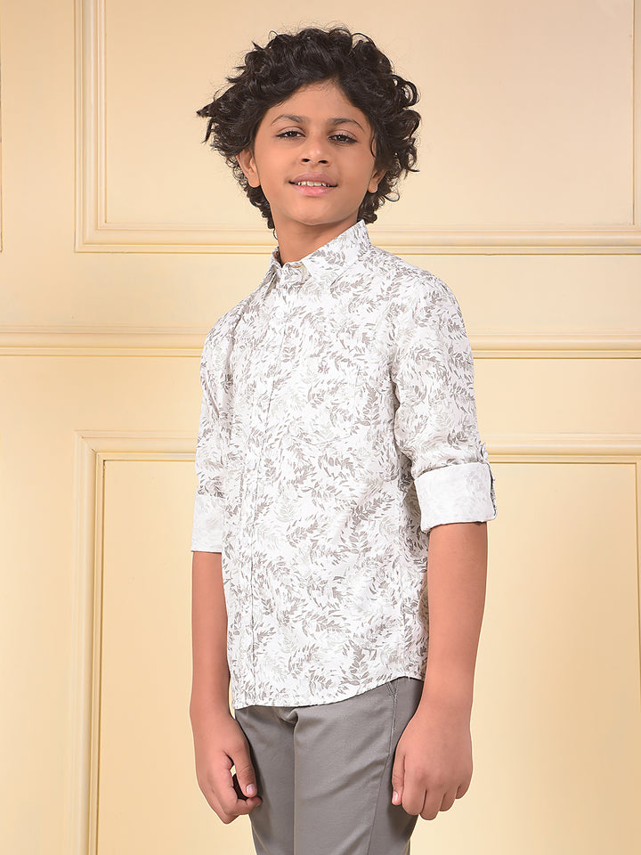 Spunky Green Floral Print Shirt