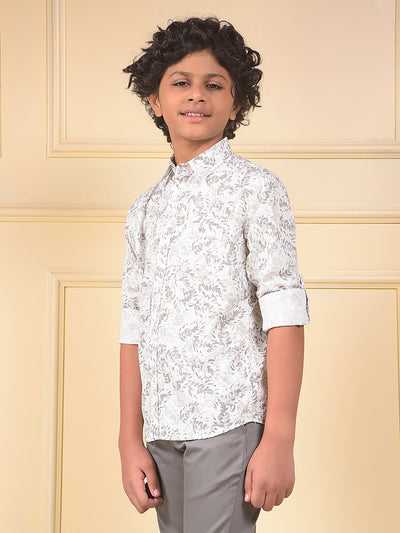 Spunky Green Floral Print Shirt