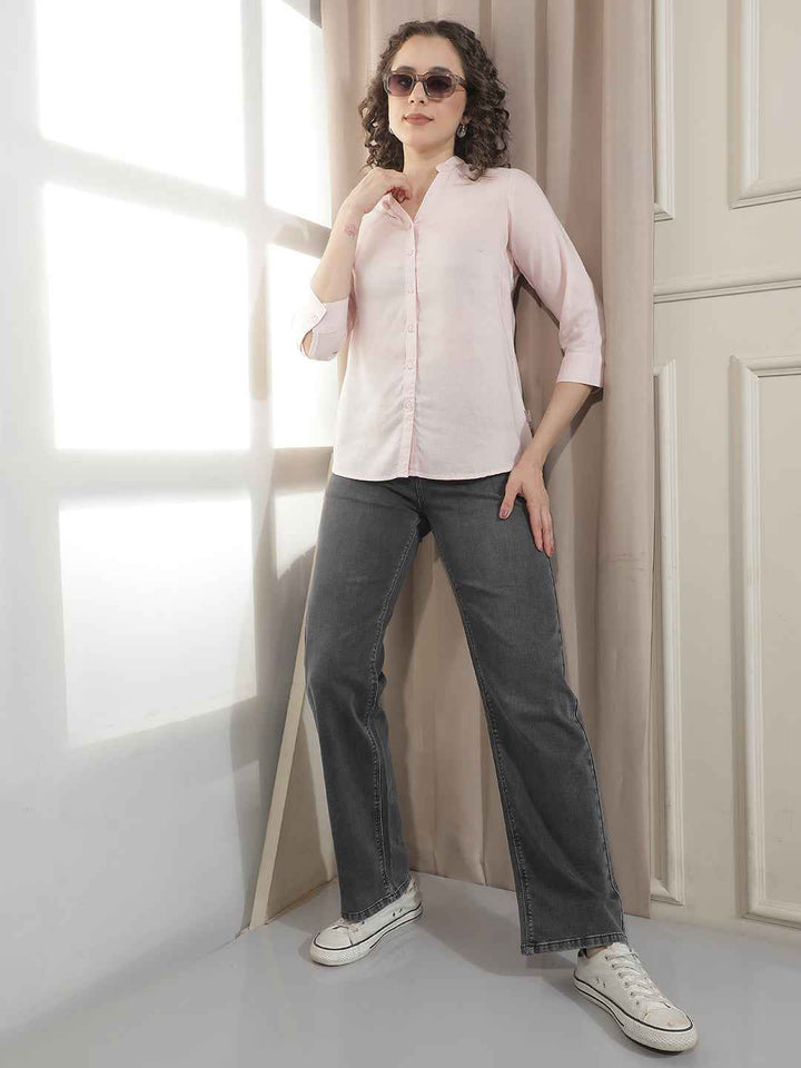 Charming Pink Lightweight Linen Shirt