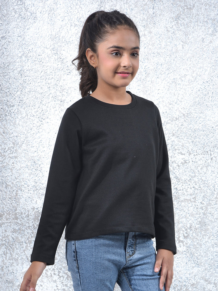 Sophisticated Black Knitted T-Shirt