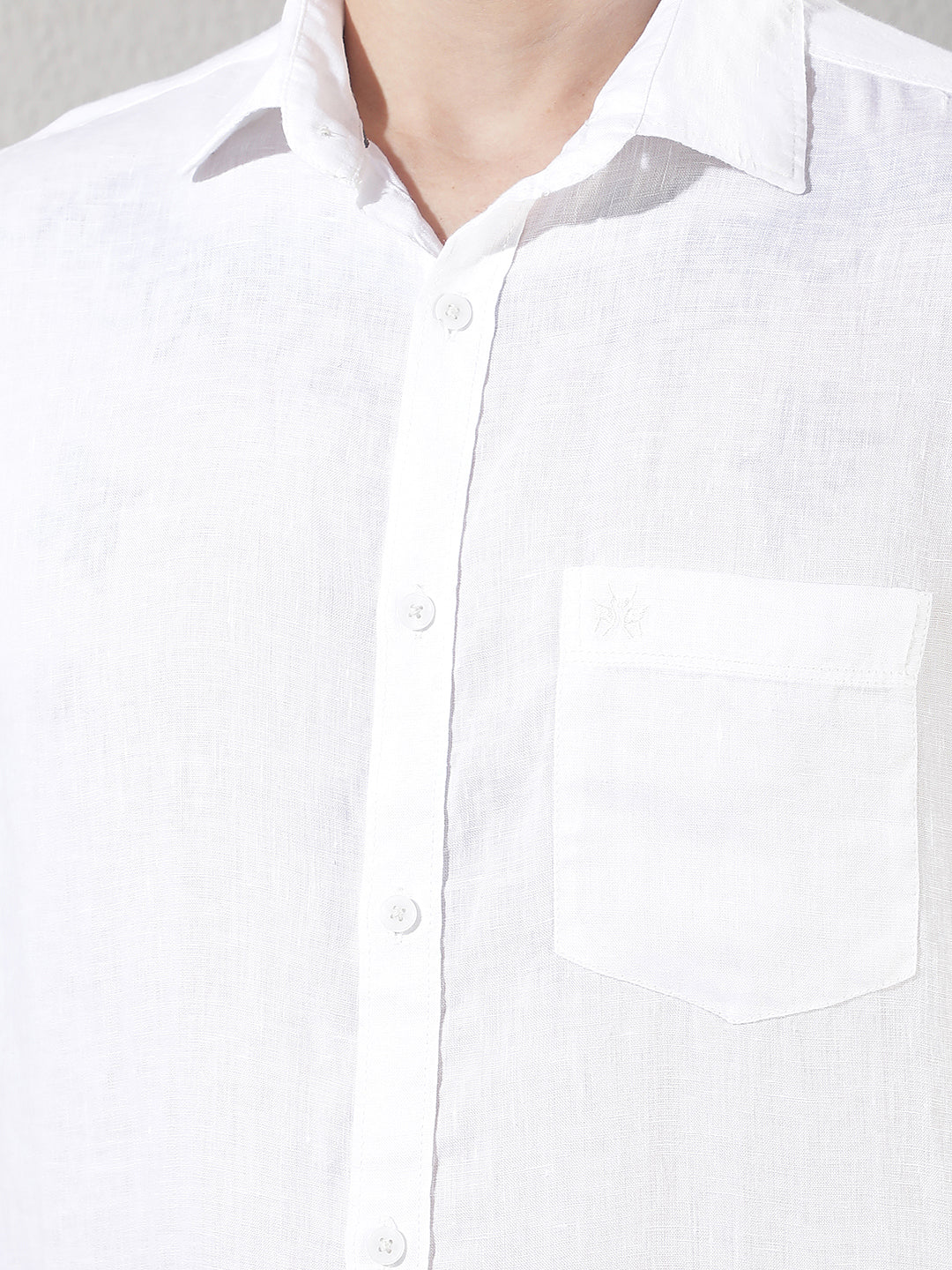 Sleek Pure White Linen Shirt