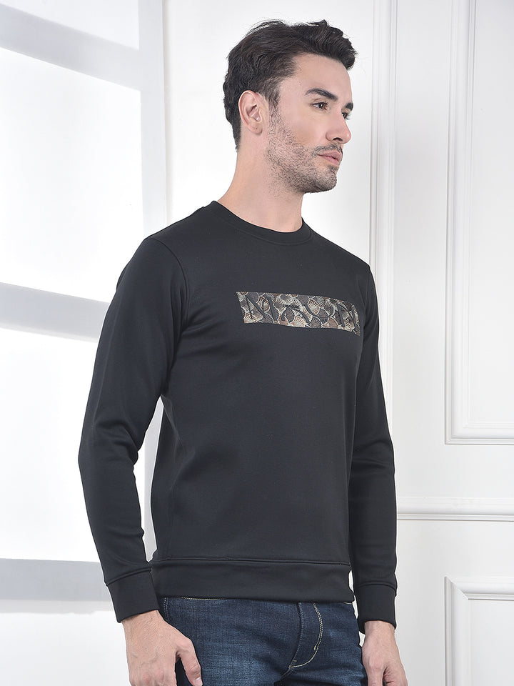 Black Graphic Print Sweatshirt