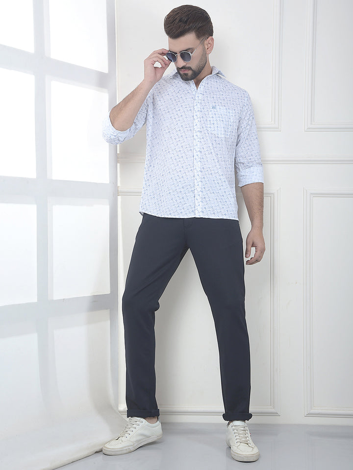 Navy Blue Knitted Trousers