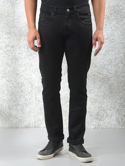 Trendy Dark Wash Black Jeans