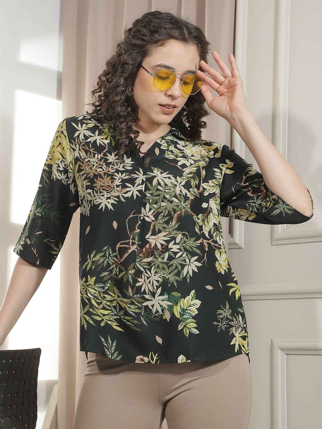 Lush Green Printed Top