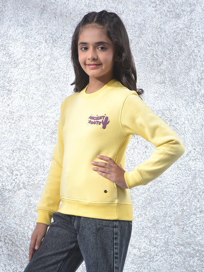 Yellow Knitted Sweatshirt