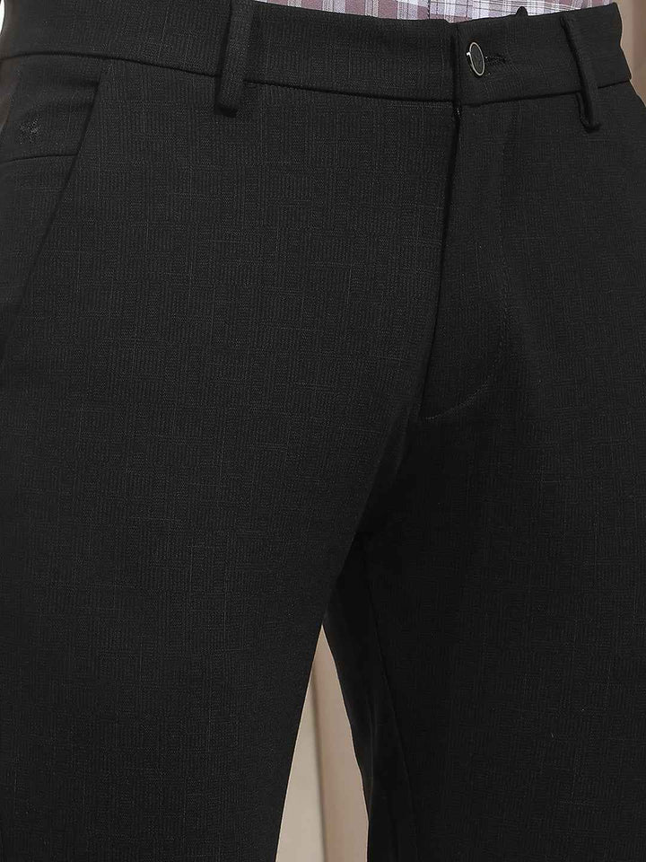 Polished Black Knit Trousers