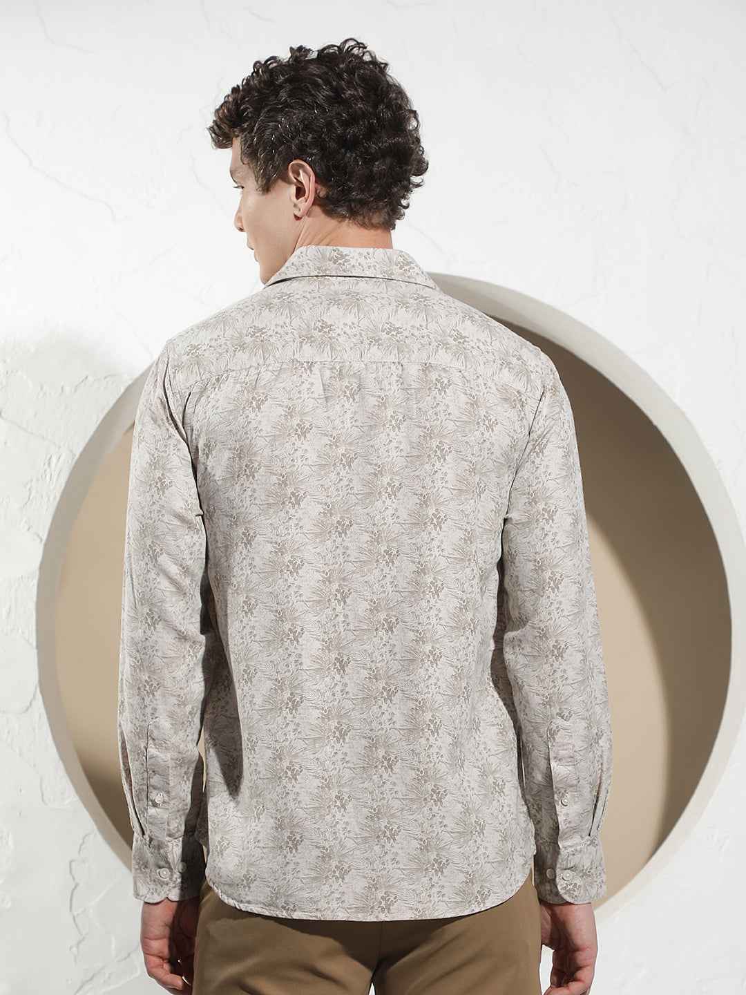 Mocha Brown Printed Shirt