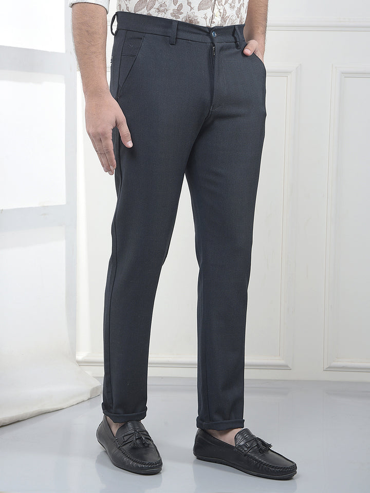 Black Checked Trousers