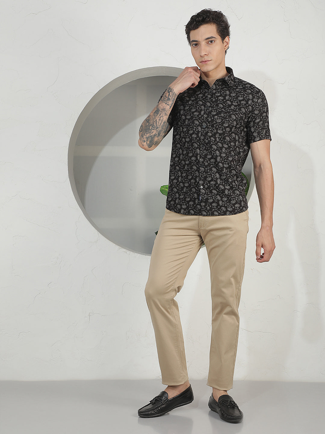 Tailored Latte Beige Straight Trousers