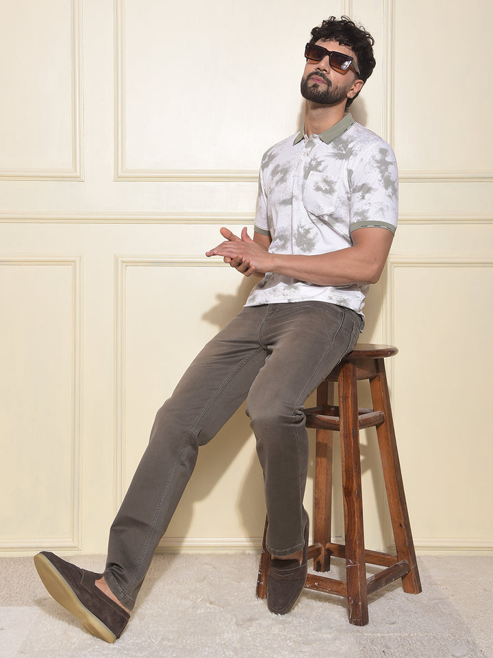 Edgy Brown Straight Jeans