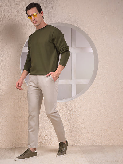 Olive Crew Neck Sweatshirt